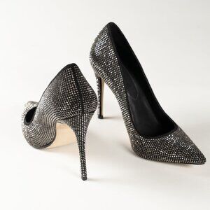 Aldo Black Rhinestone Heels – Size 7
